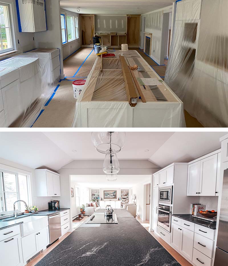 centerline before and after kitchen