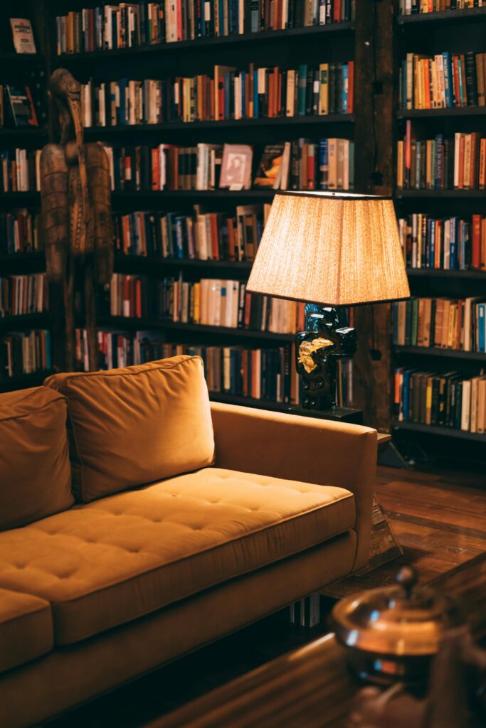Old English style library